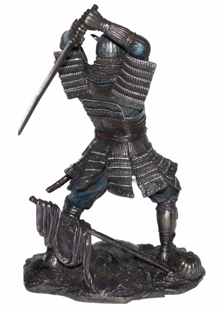 Deko Figur Samurai Art H 23 cm japanischer Krieger in Rüstung mit Schwert Figur