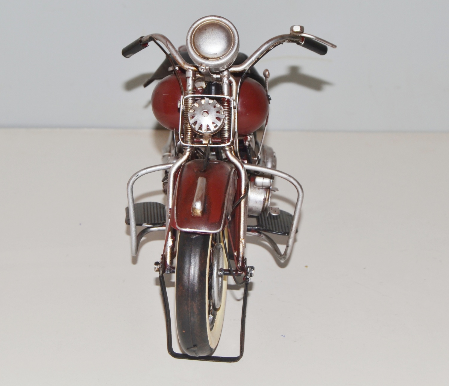 Blechmotorrad Nostalgie Modellauto Oldtimer Marke Harley-Davidson Motorrad USA aus Blech L 34 cm