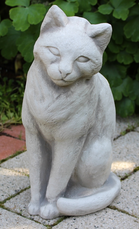 Beton Figur Katze H 30 cm Betondeko Gartendeko Dekofigur und Gartenfigur