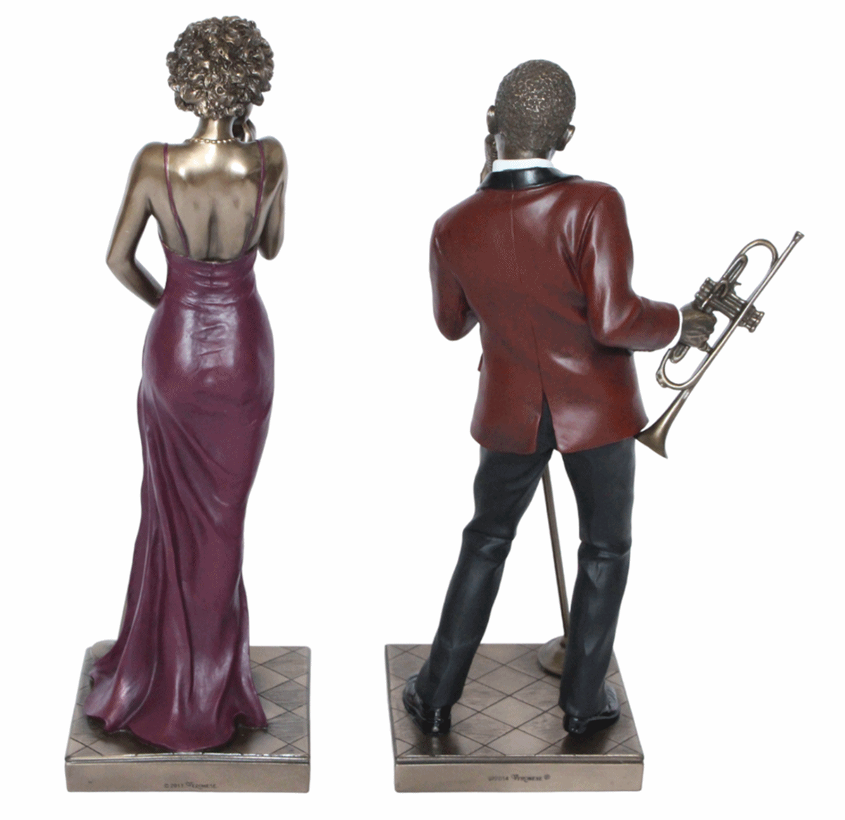 Deko Figuren Jazz Musiker Sänger und Sängerin H 29-30 cm Dekofigur Jazz Band Musiker