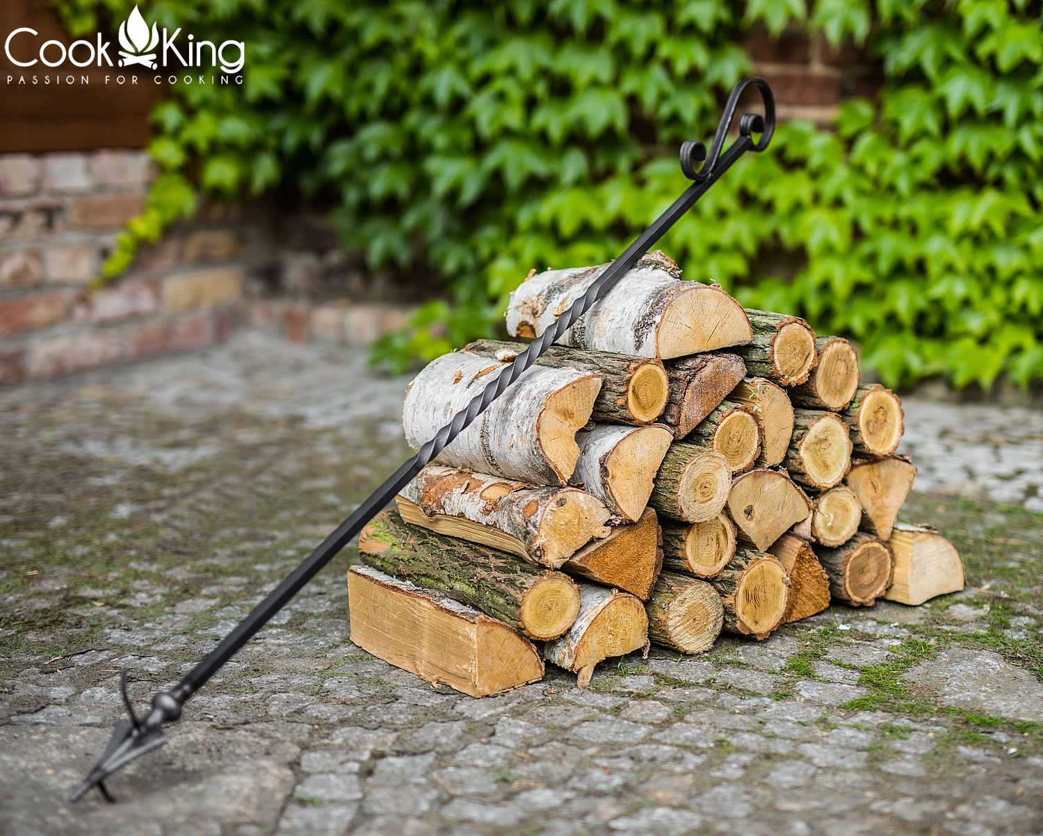Schürhaken für Feuerschalen aus Stahl Kaminbesteck Aschekratze zum Grillen Glutkratze für den Kamin