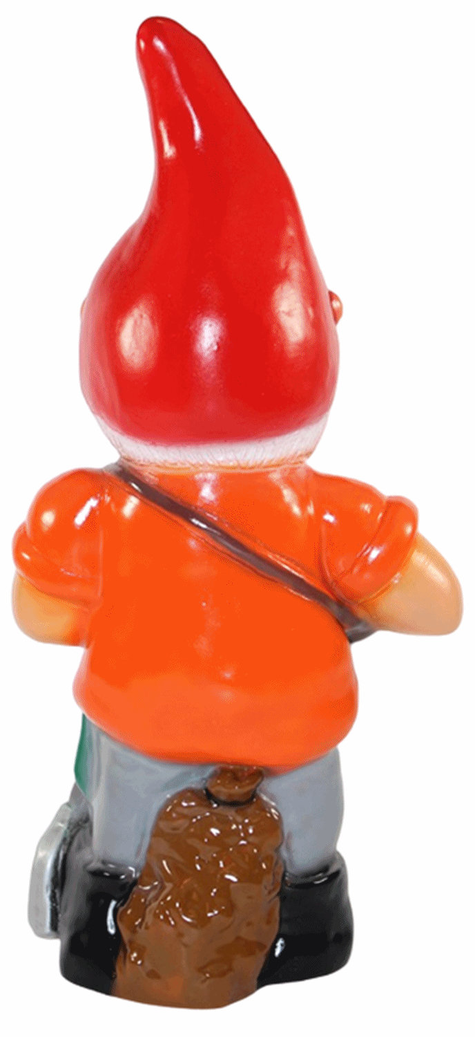 Gartenzwerg Deko Garten Figur Zwerg Gärtner mit Obstkorb und Spaten stehend aus Kunststoff H 43 cm