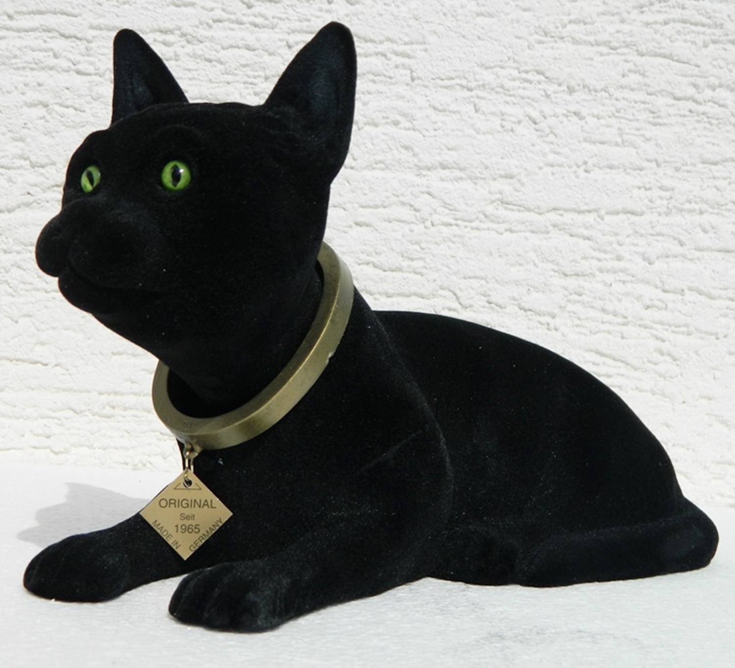 Wackel Figur Katze Wackelfigur Höhe 17 cm groß schwarz Dekofigur mit Wackelkopf