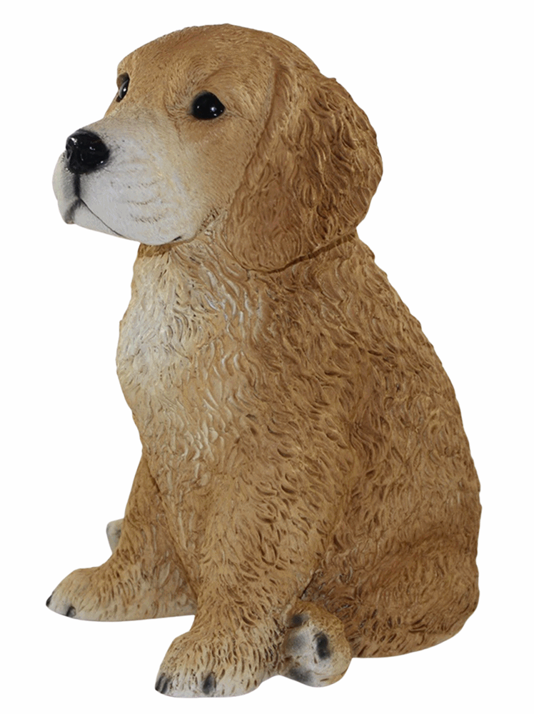 Deko Figur Hund Golden Retriever Welpe Hundefigur sitzend Kollektion Castagna aus Resin H 24 cm