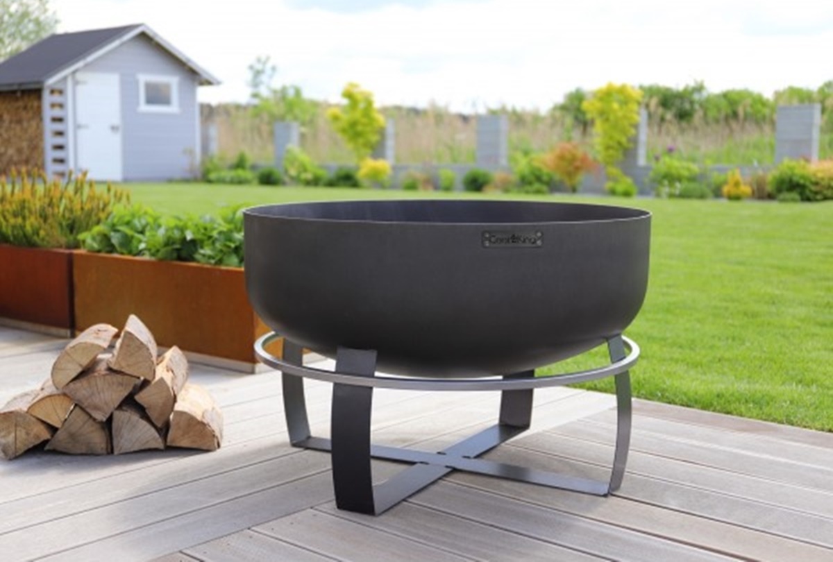 Feuerschale XXL Viking D 60 cmGrillschale Feuerstelle für Garten als Grill oder Wärmequelle  Stahl