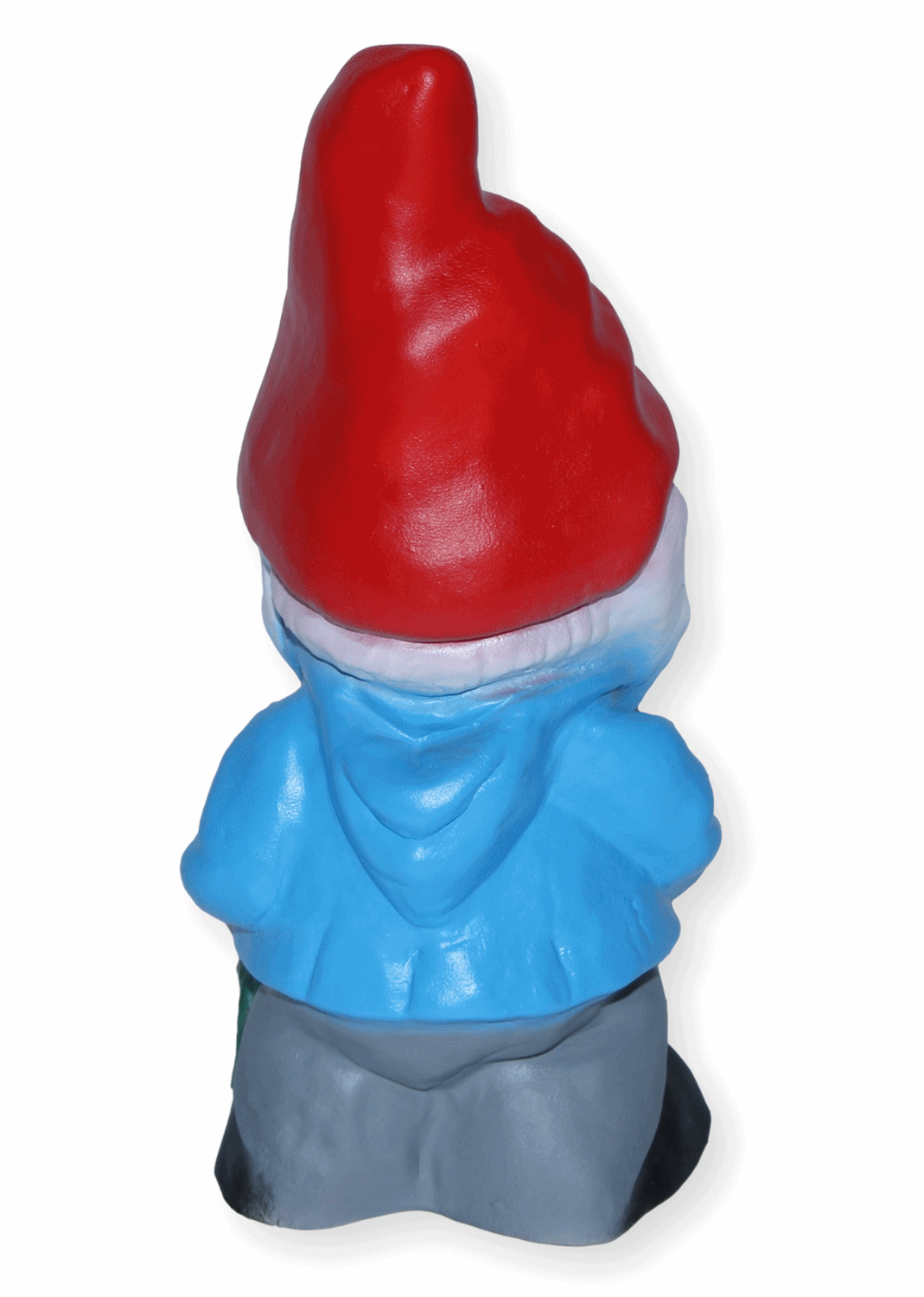 Deko Figur Zwerg H 20 cm Gartenzwerg mit Pilzen stehend Gartenfigur aus Kunststoff