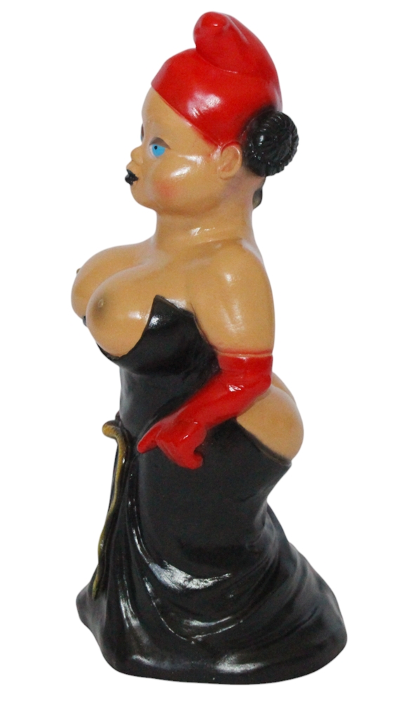 Gartenzwerg Domina Zwergenfrau 32 cm aus Kunststoff - Humorvolle Dekofigur für Garten & Innenbereich