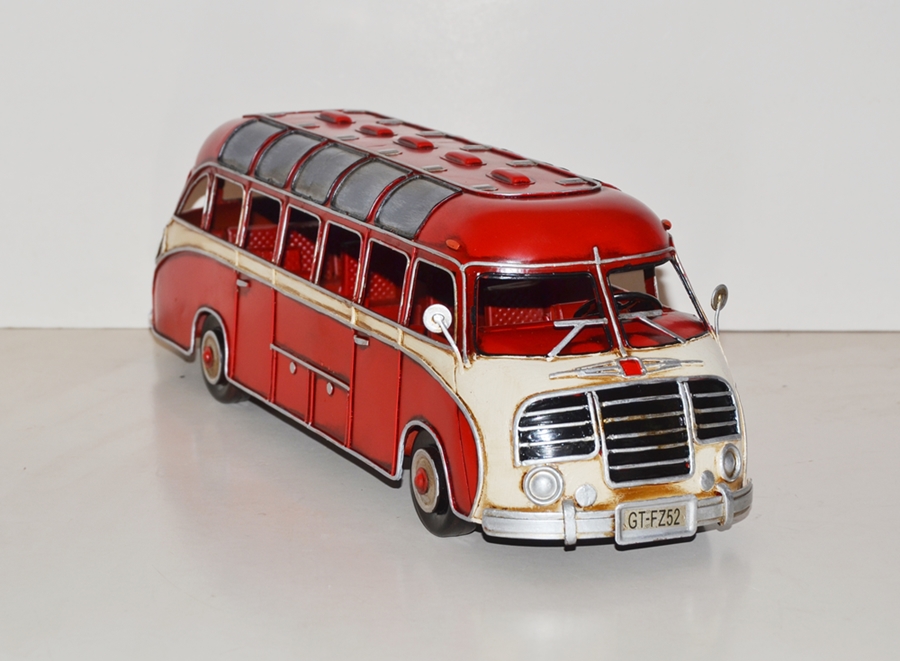 Blechmodell Nostalgie Setra Bus Länge 44 cm Oldtimer Retro Design Modelllbus aus Blech