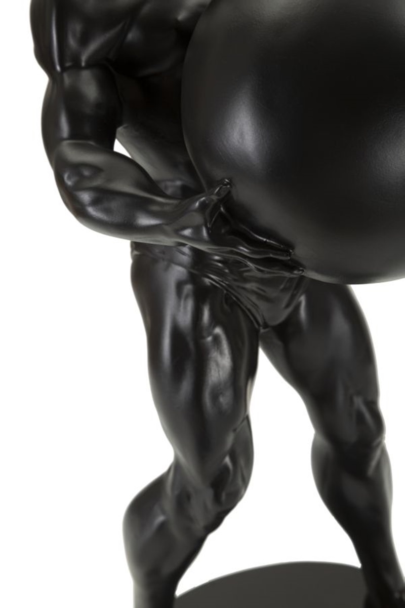 Dekofigur klassische Skulptur Replikat Atlas stehend Statue schwarz griechische Mythologie H 43,5 cm