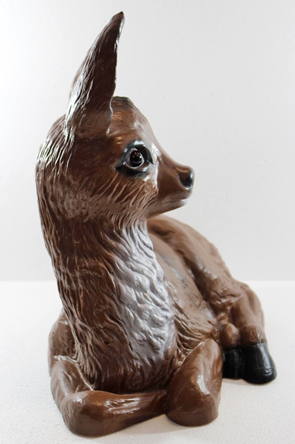 Deko Garten Figur Dekofigur Gartenfigur Tierfigur Reh liegend aus Kunststoff Höhe 35 cm