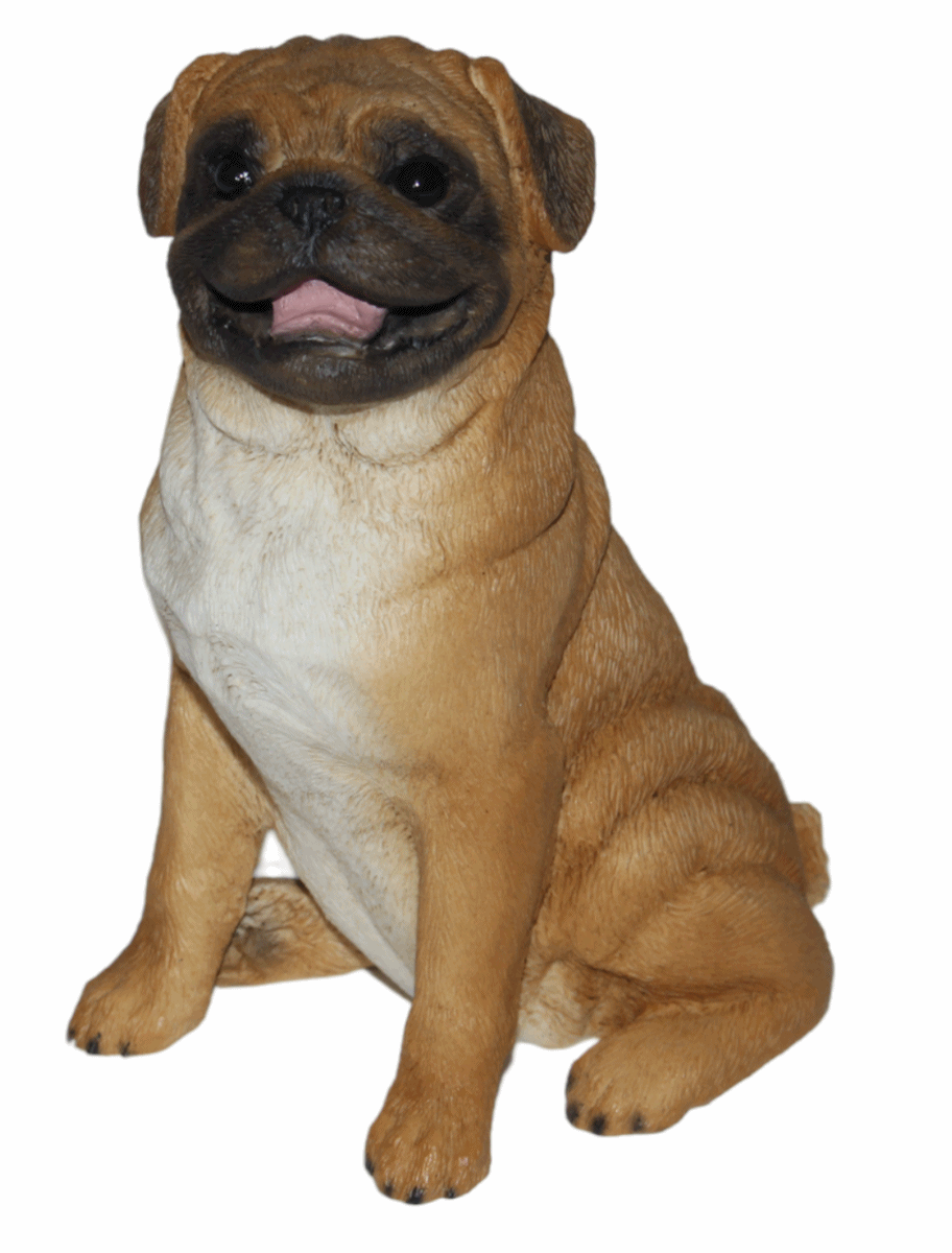 Dekofigur Mops H 11,5 cm Deko Hundefigur Hund Figur Kollektion Castagna aus Alabaster