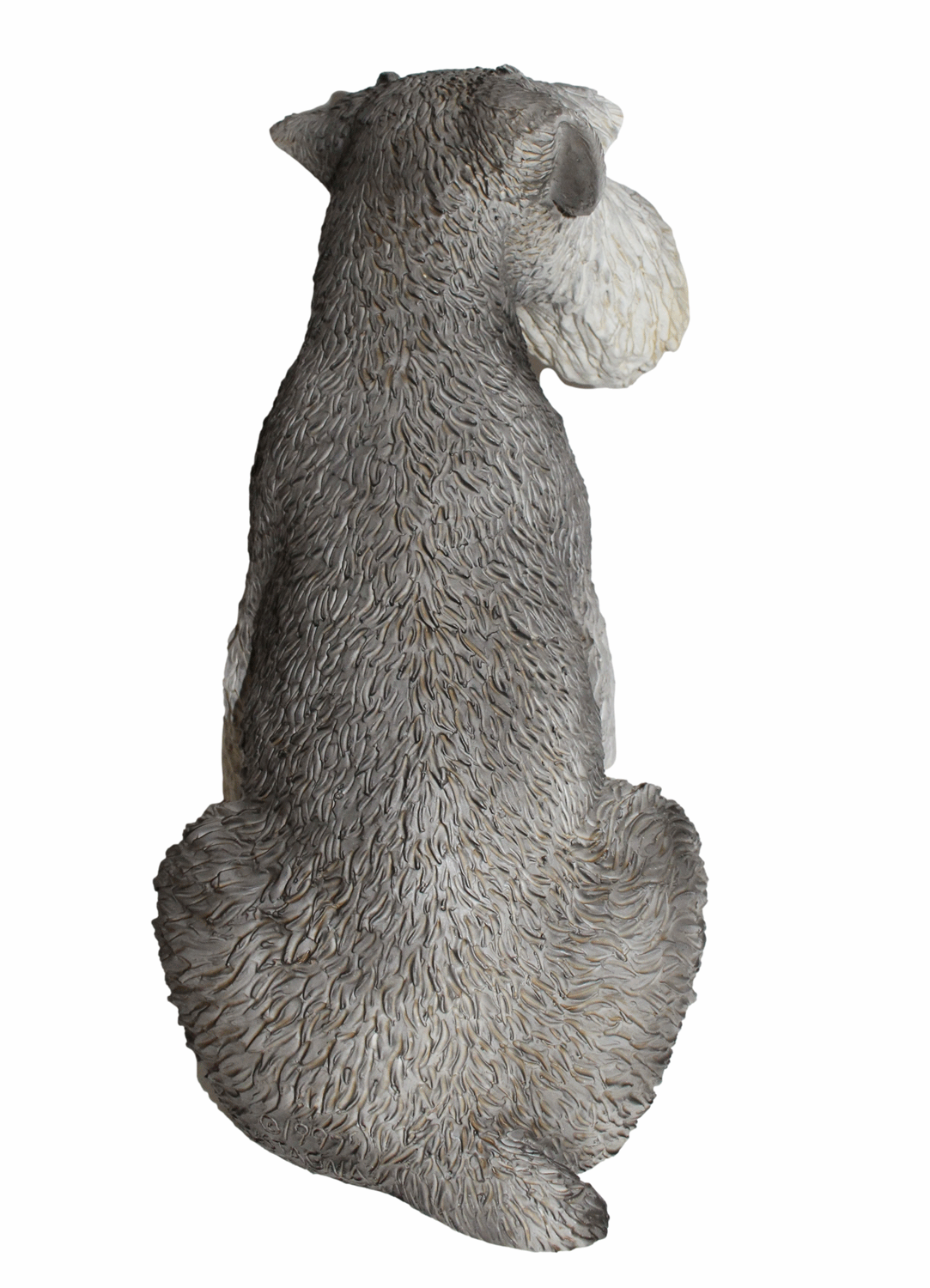 Deko Figur Hund Mittelschnauzer Hundefigur Schnauzer sitzend Kollektion Castagna aus Resin H 32 cm