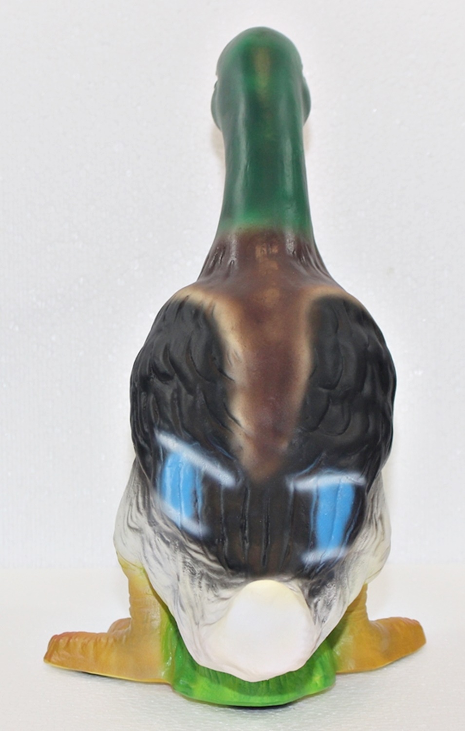 Deko Figur Ente bunt stehend H 30 cm Entenfigur Dekofigur mit Scherz Bewegungsmelder Pfiff Schnatter