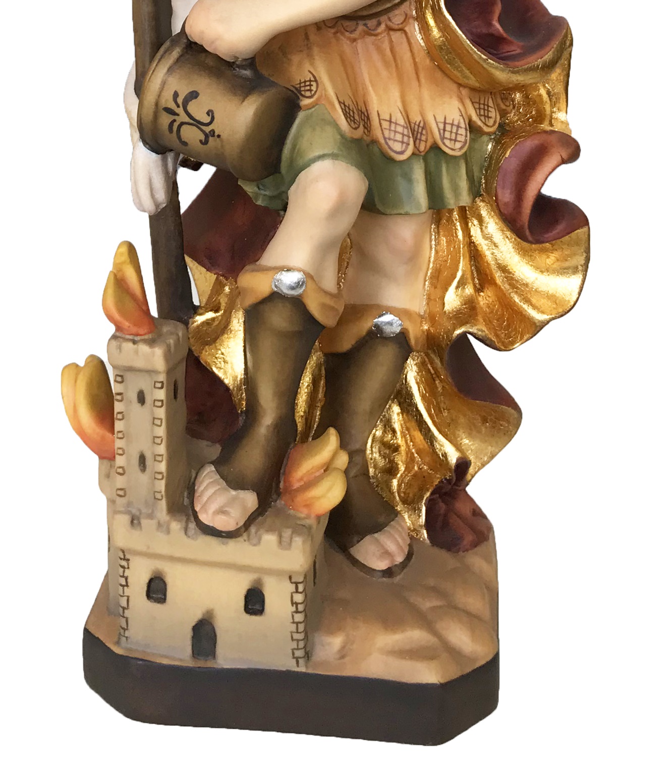 Heiligenfigur Heiliger Florian H 20 cm Florian von Lorch Holzfigur Schutzpatron Statue aus Ahornholz
