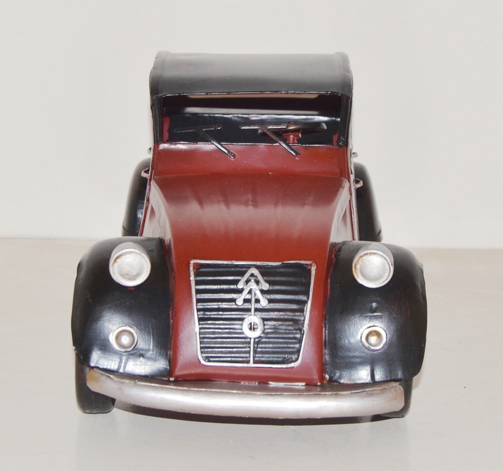Blechauto Nostalgie Modellauto Oldtimer Citroen 2CV Ente aus Blech L 33 cm