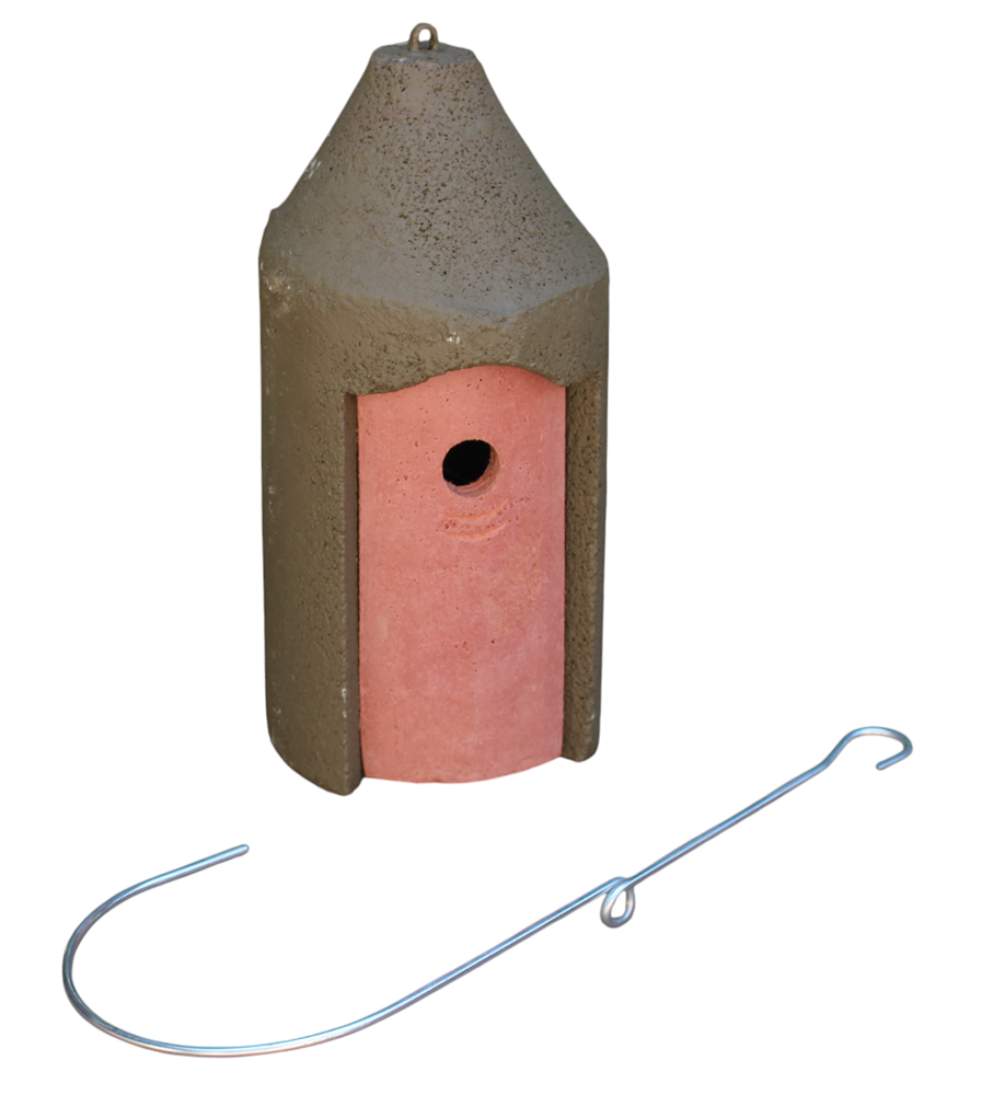 Naturschutzprodukt Nisthöhle Typ 2M in grün Nisthilfe freihängend FO Vogelhöhle Flugloch 32 mm