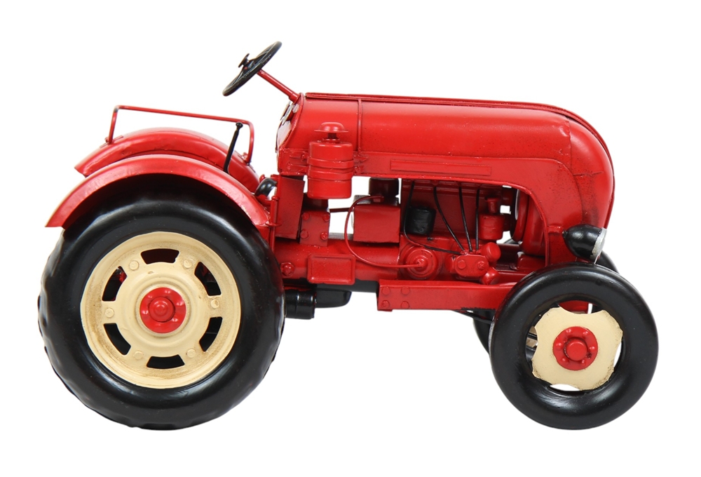 Blechtraktor Nostalgie Modellauto Oldtimer Marke Porsche Super L 319 Traktor Modell aus Blech L 28cm