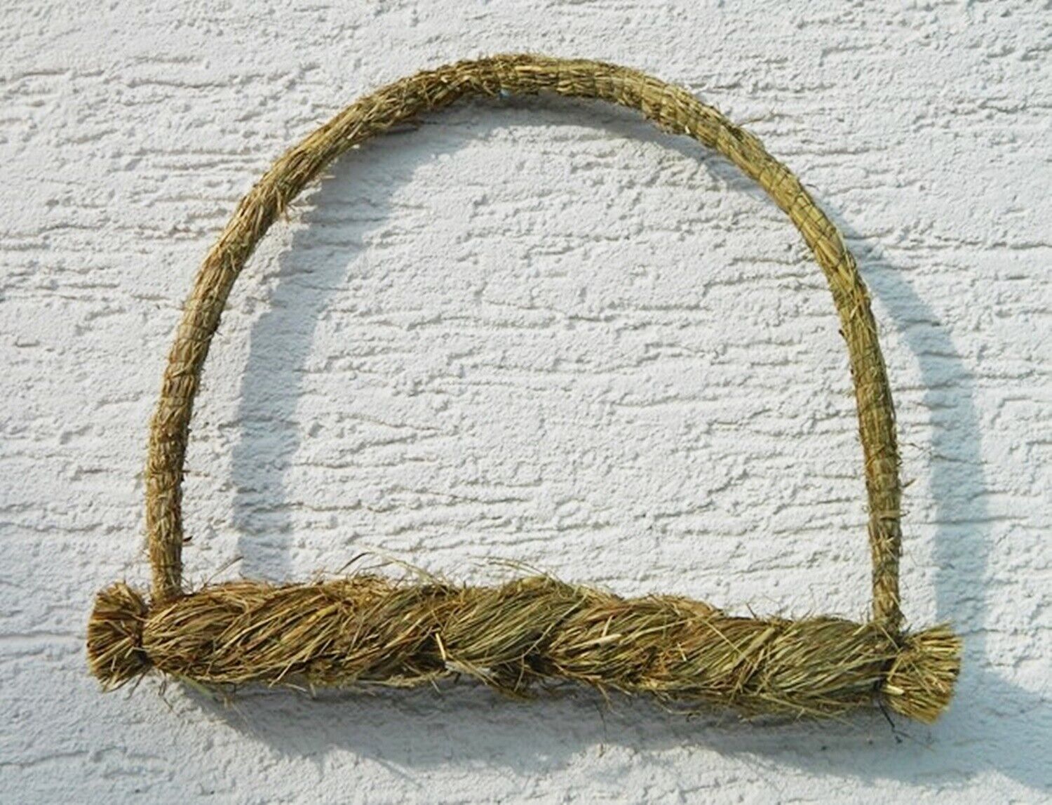 Deko Figur Schaukel aus Heu zum Aufhängen Türschmuck Türdeko als Weihnachtsdekoration