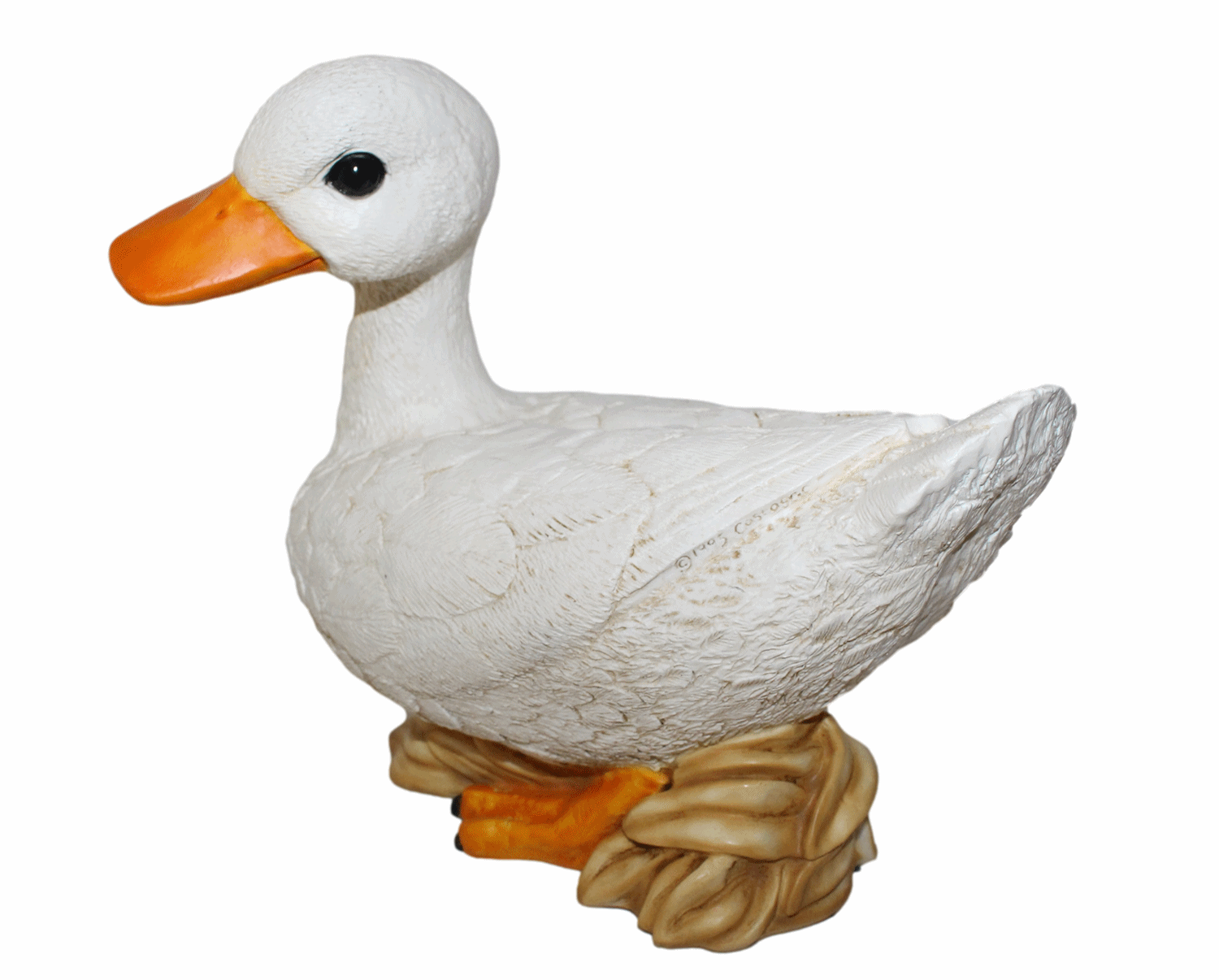 Deko Figur Gans Tierfiguren 2 weiße Gänsefiguren Vogel Kollektion Castagna aus Resin H 19/ 23 cm