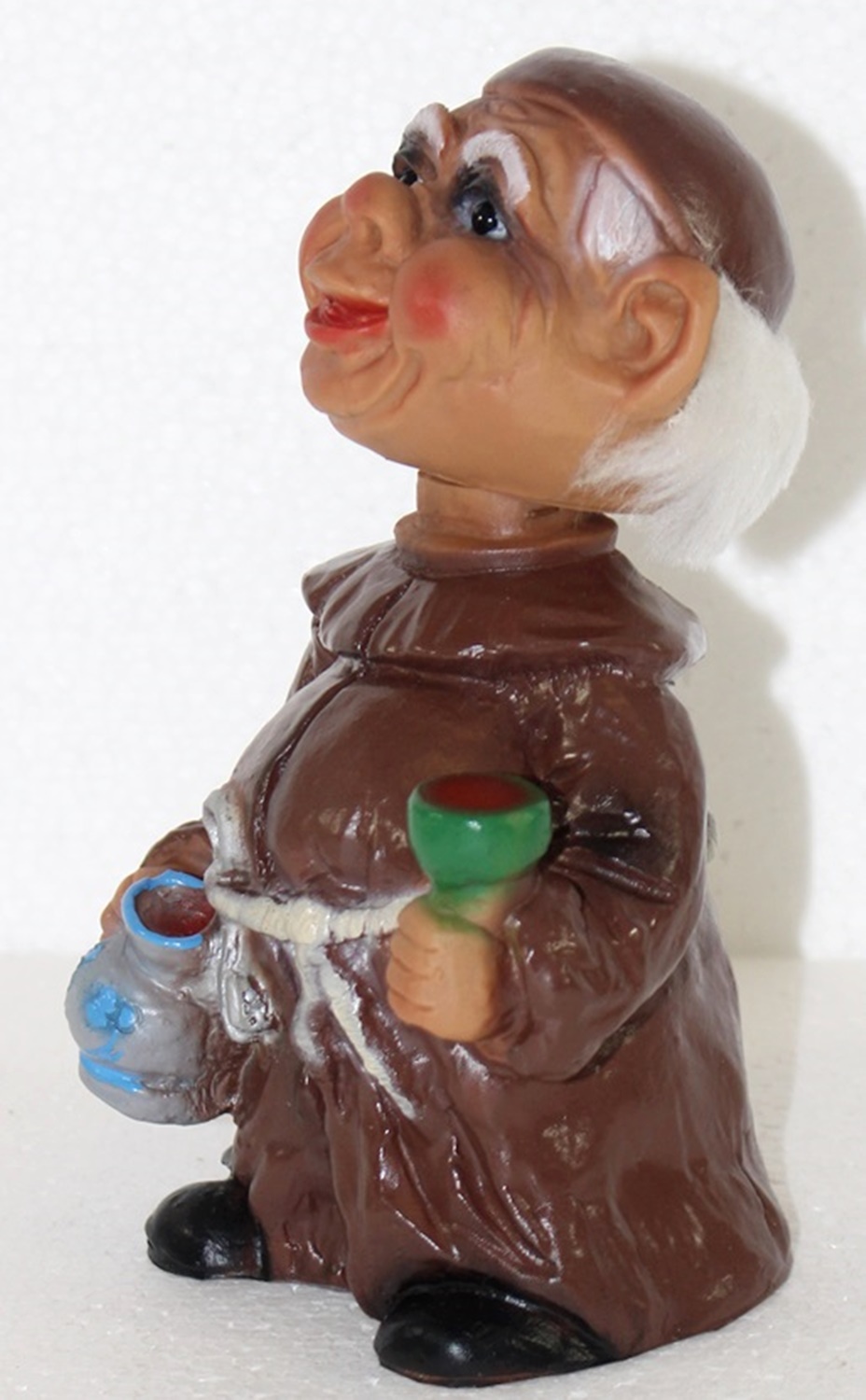 Souvenir Wackel Figur Mönch klein H 15 cm Wackelfigur Original mit Wackelkopf