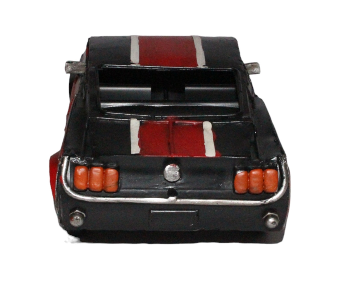 Blechauto Nostalgie Muscle Car in rot und schwarz Oldtimer Auto Modellauto L 32 cm aus Blech
