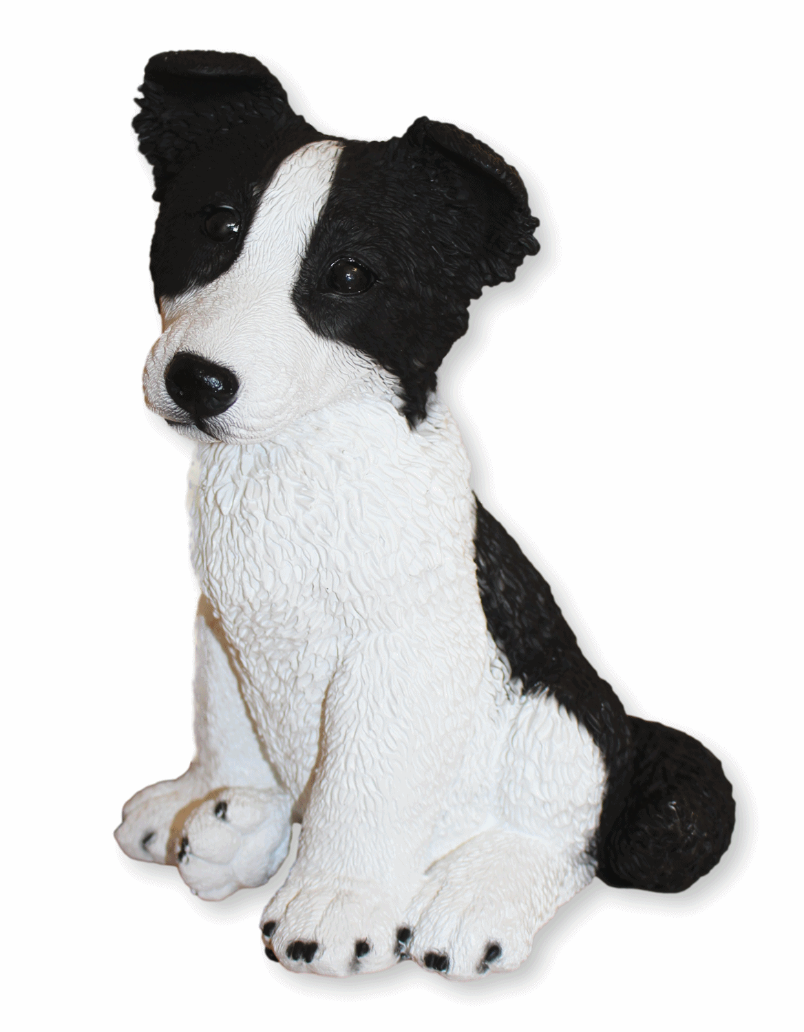 Deko Figur Hund Border Collie Welpe Hundefigur sitzend Kollektion Castagna aus Resin H 27 cm