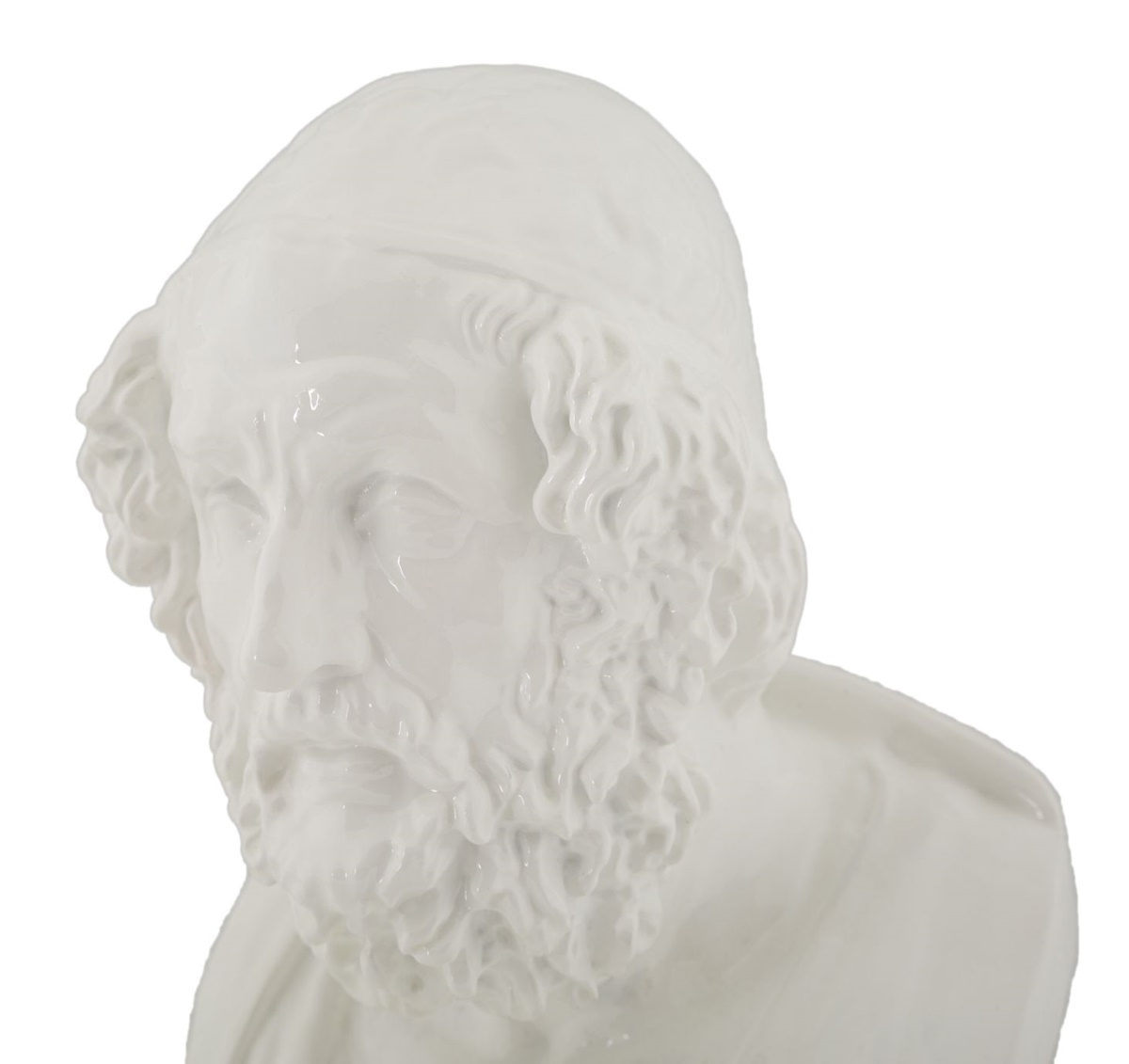 Dekofigur klassische Männerbüste Denker Replikat griechischer Weise Statue in Weiß H 25 cm