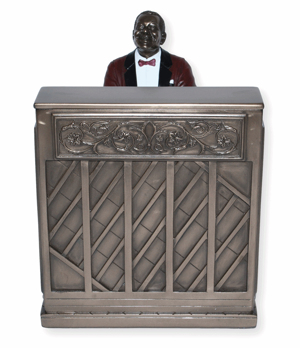 Deko Figur Jazz Musiker Figur Pianist H 22,5 cm Jazz Band Dekofigur mit Piano