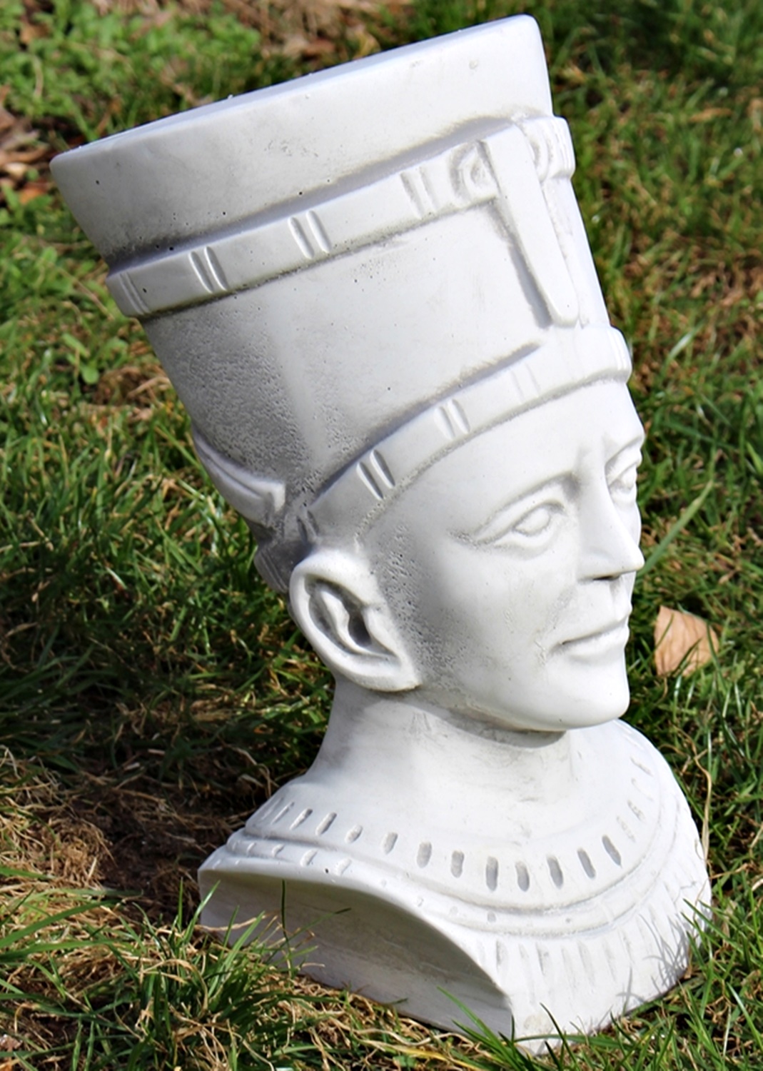 Beton antike Figur Staute ägyptische Pharao Skulptur Büste H 30 cm Dekofigur und Gartenskulptur