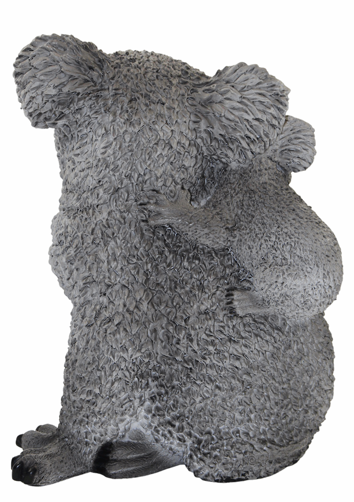 Dekofigur Koala Koalafigur Koalabär mit Baby auf dem Rücken Kollektion Castagna aus Resin H 23 cm
