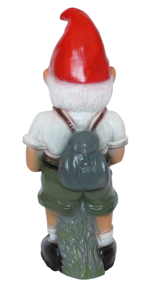 Gartenzwerg Seppel Wanderer Figur Zwerg stehend H 50 cm großer Deko Zwerg Gartenfigur Kunststoff