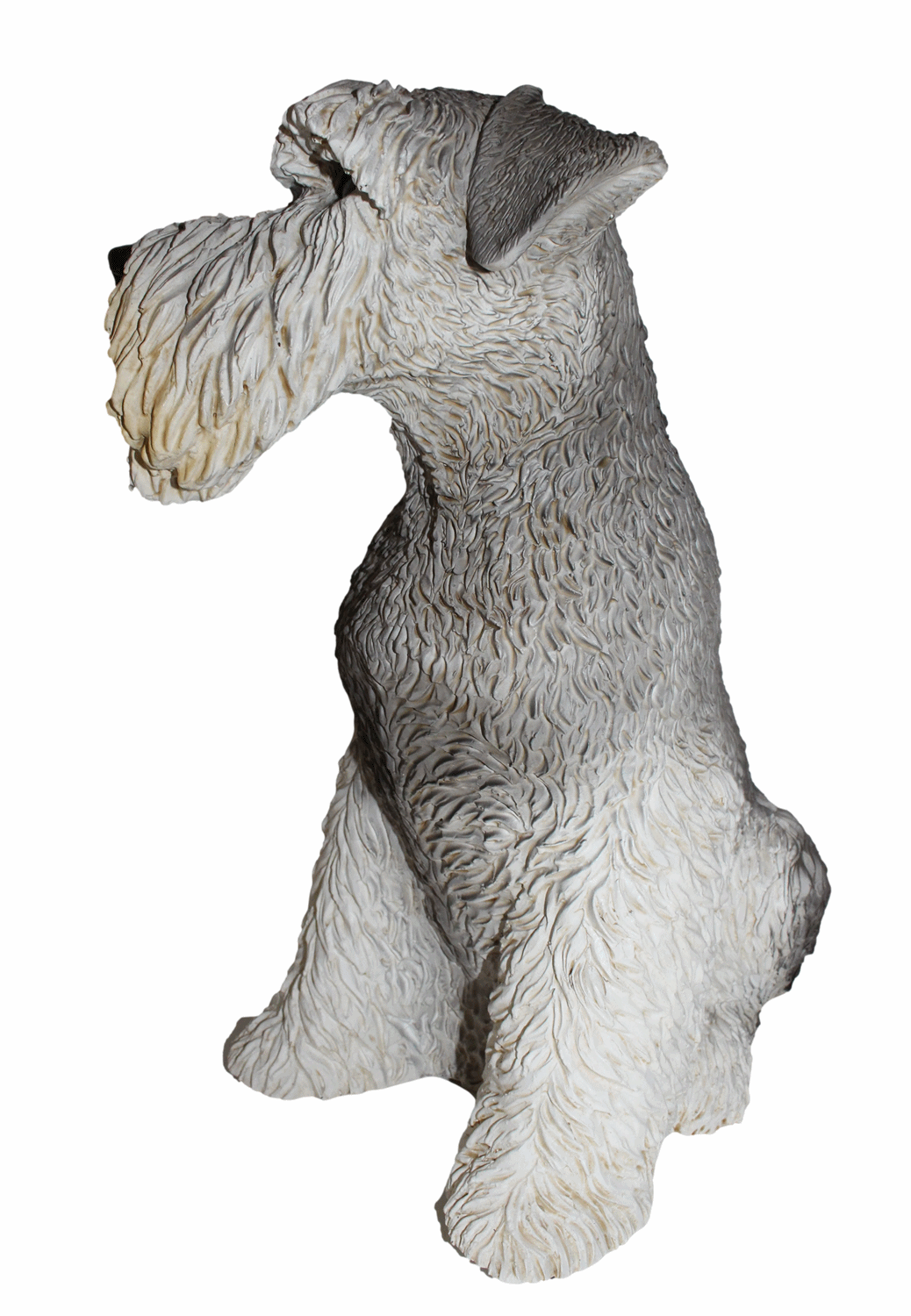 Deko Figur Hund Mittelschnauzer Hundefigur Schnauzer sitzend Kollektion Castagna aus Resin H 32 cm