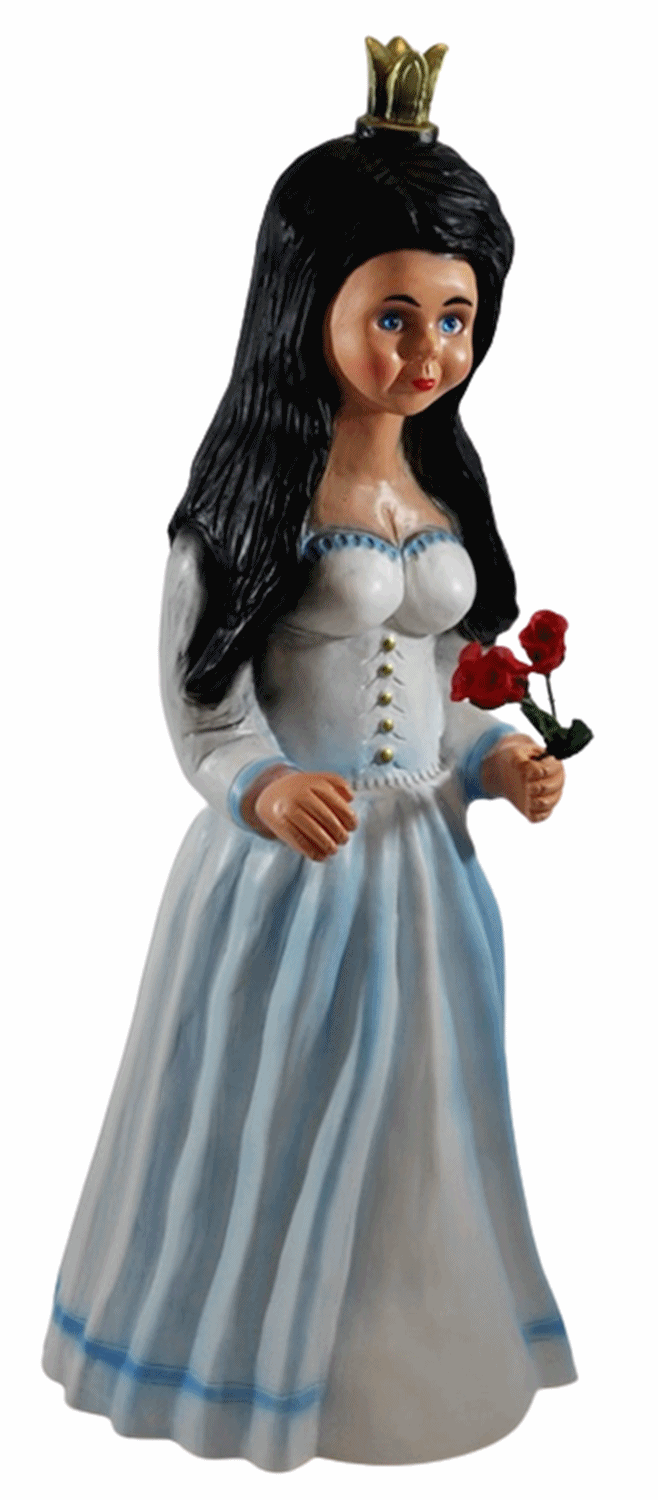 Deko Figur Schneewittchen Gartenfigur stehend Märchenfigur H 55 cm