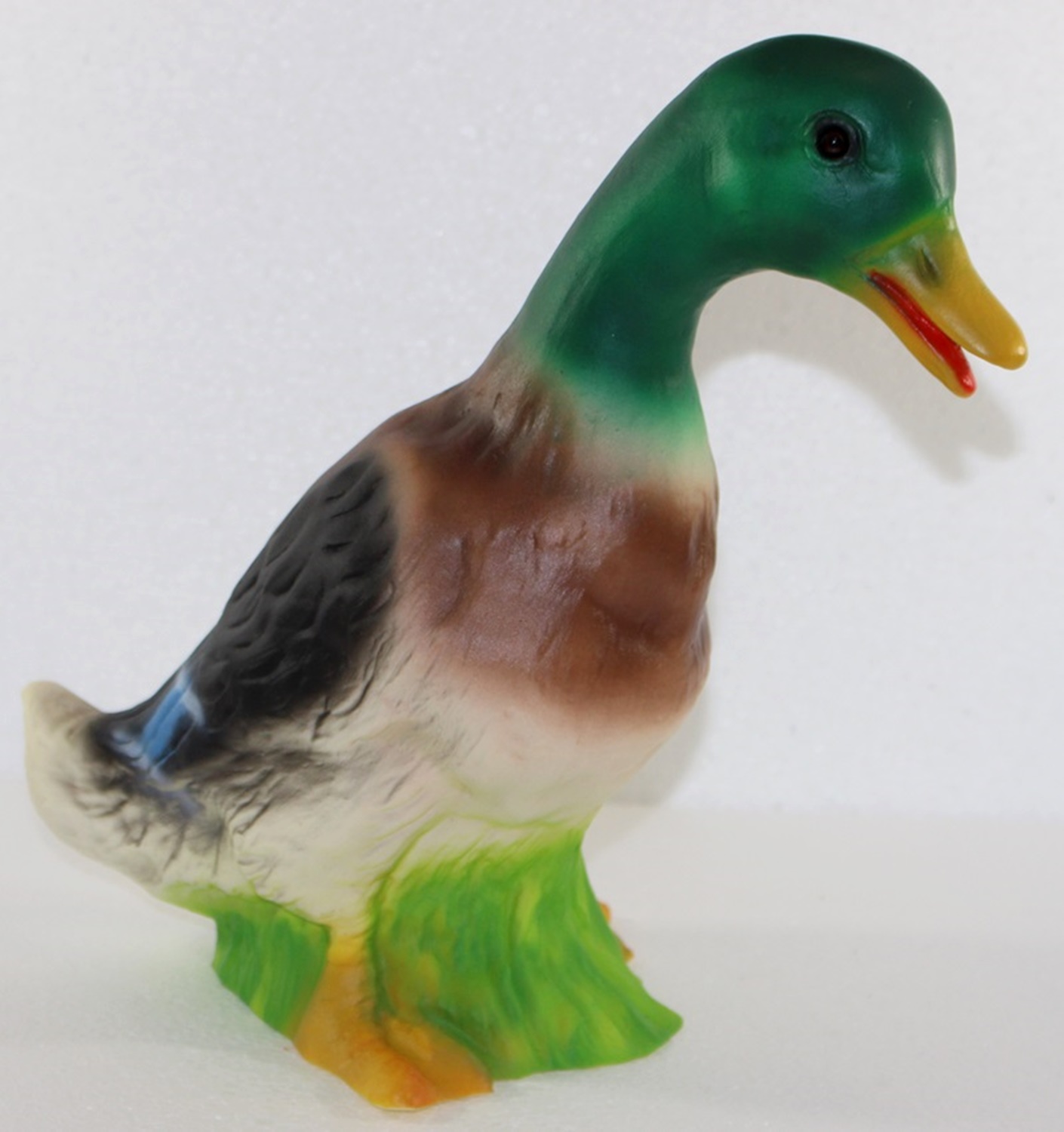 Deko Garten Figur Dekofigur Tierfigur Ente stehend bunt aus Kunststoff Höhe 30 cm