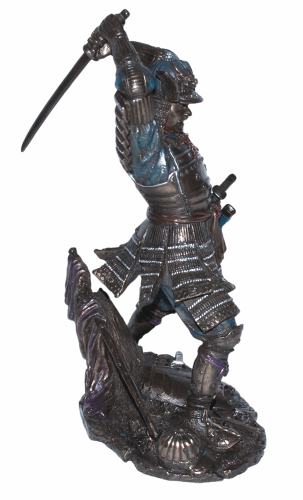 Deko Figur Samurai Art H 23 cm japanischer Krieger in Rüstung mit Schwert Figur