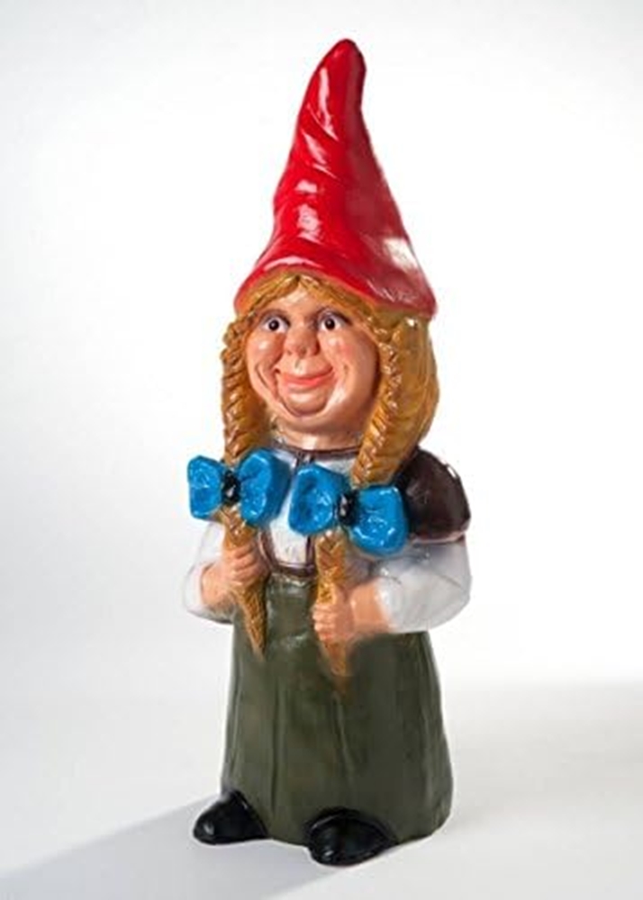 Gartenzwerg Zwergenfrau H 75 cm großer Deko Zwerg Gartenfigur Dekofigur Zwergin aus Kunststoff