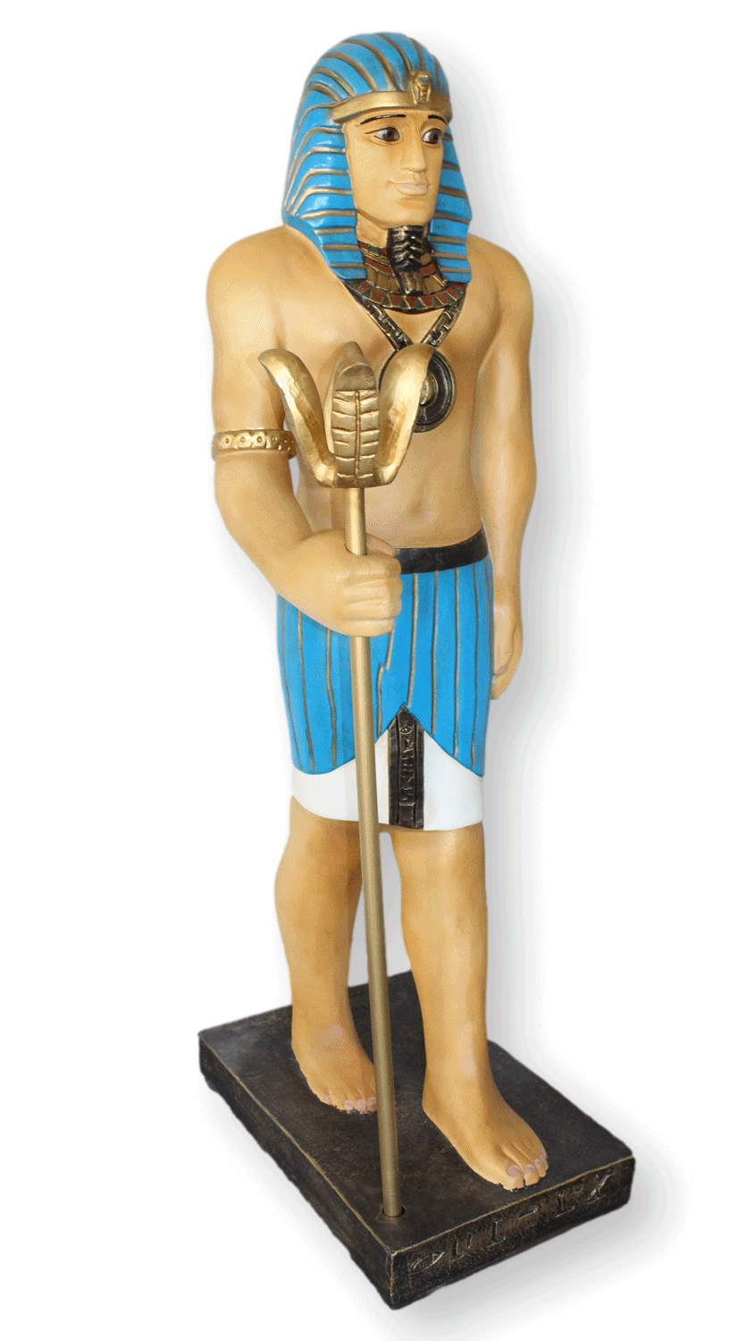 Sonderangebot: Ägyptischer Wächter Große Statue H 122 cm Ägyptische Figur Skulptur aus Kunstharz