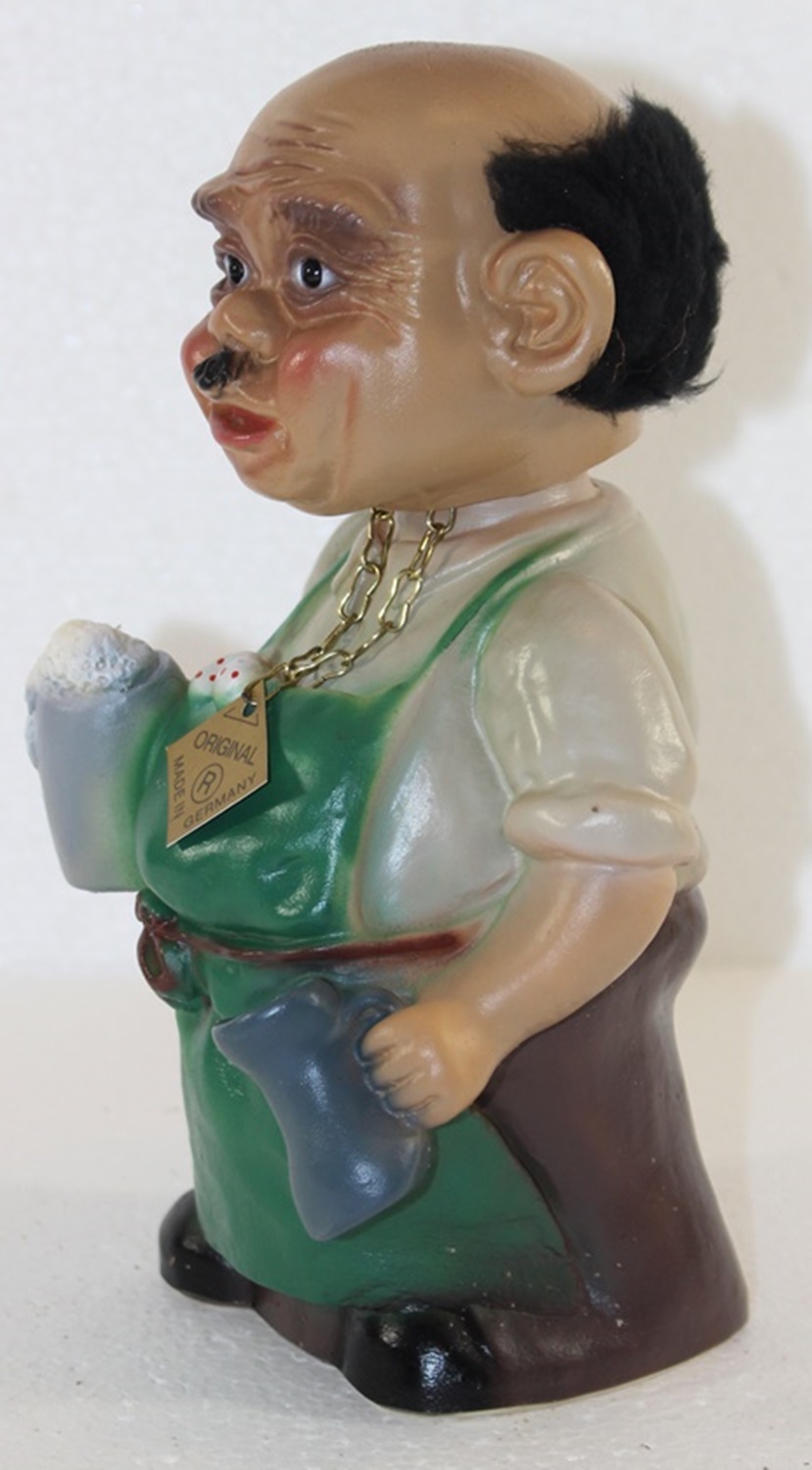 Souvenir Wackel Figur Braumeister stehend groß H 20 cm Wackelfigur Original mit Wackelkopf