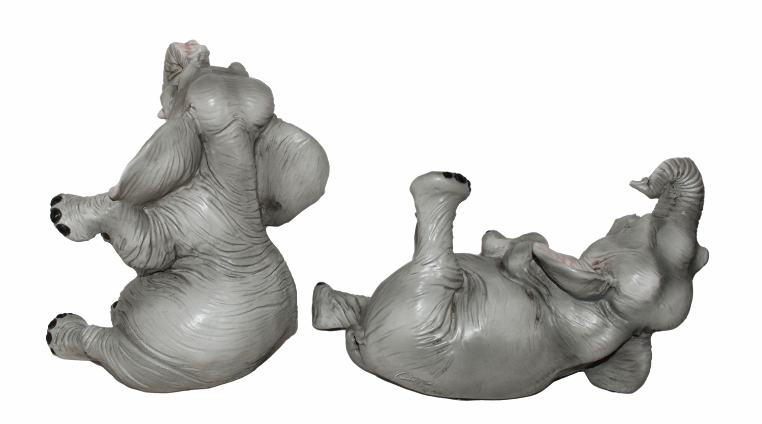 Figur Elefant Baby Elefantenfiguren sitzend u. liegend Tierfigur Kollektion Castagna Resin H 15-21cm