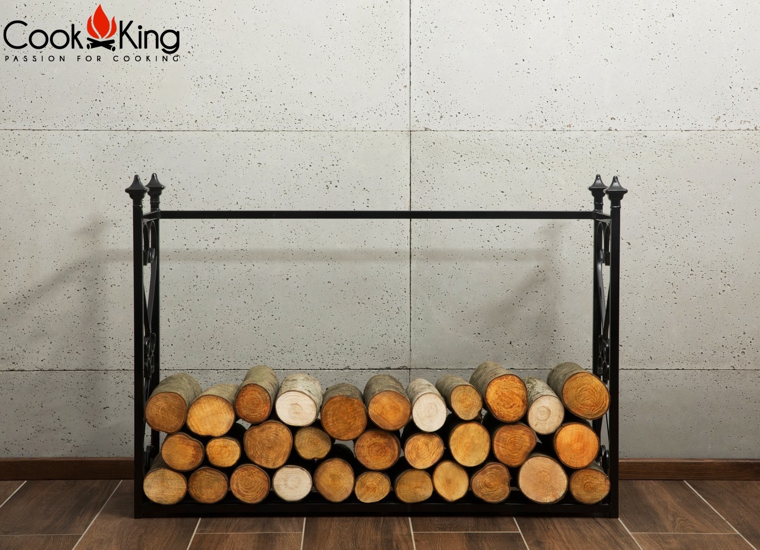 Kaminholzregal "Aldi" Breite 90cm Holzregal für Kaminholz Kaminholzablage aus Stahl Kaminholzständer