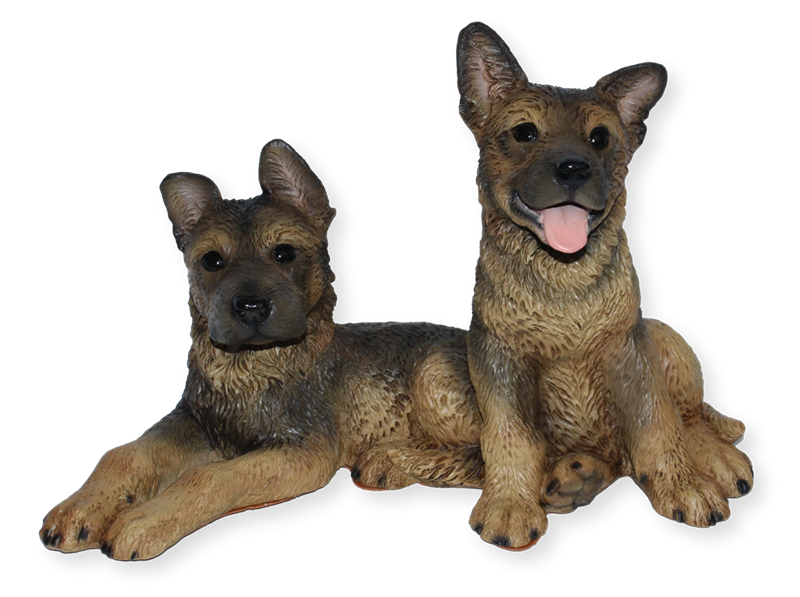 Deko Figur Wolf Welpen Jungtiere Kollektion Castagna aus Resin H 23 cm Dekofigur Tierfigur