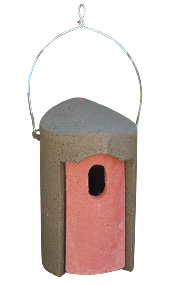 Nisthöhle Typ 1B grün Naturschutz-Nistkasten mit ovalem Flugloch 29 x 55 mm für Gartenrotschwanz