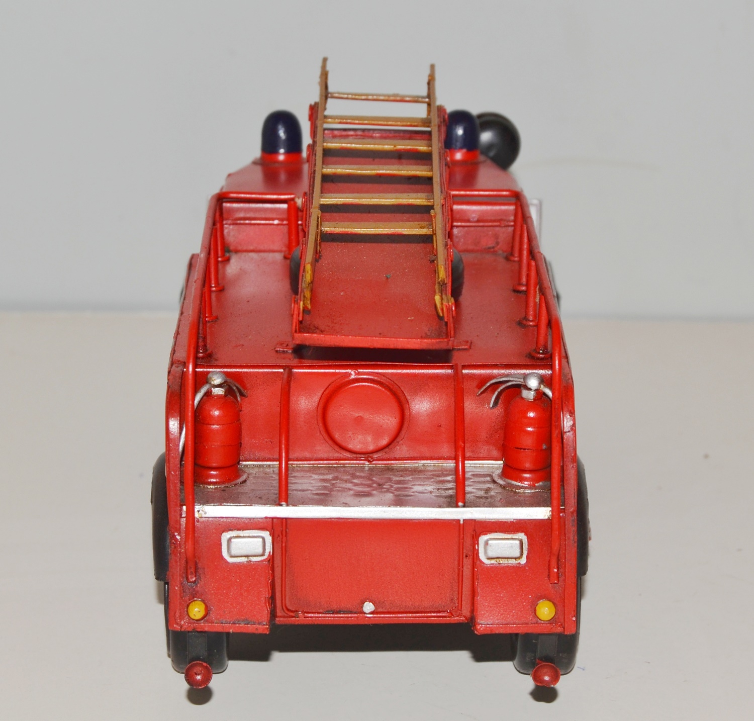 Blechauto Nostalgie Modellauto Oldtimer Feuerwehr Automarke Magirus Deutz TLF 16 aus Blech L 33 cm