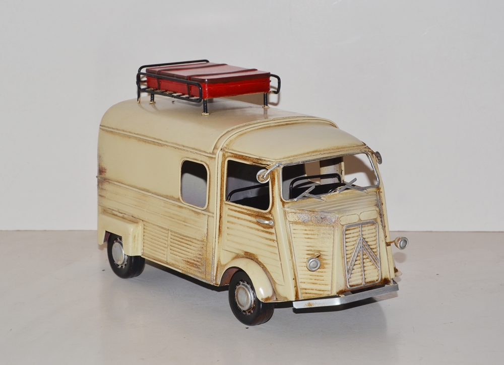 Blechauto Nostalgie Modellauto Citroën Typ H Oldtimer L 34 cm Modellfahrzeug Retro Design aus Blech