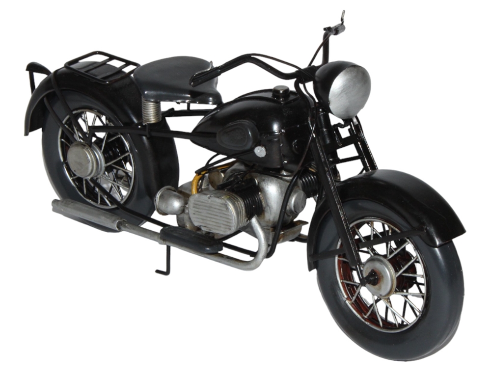 Blechmotorrad Nostalgie Modellauto Oldtimer Marke BMW R 16 Motorrad 1932 aus Blech L 29 cm
