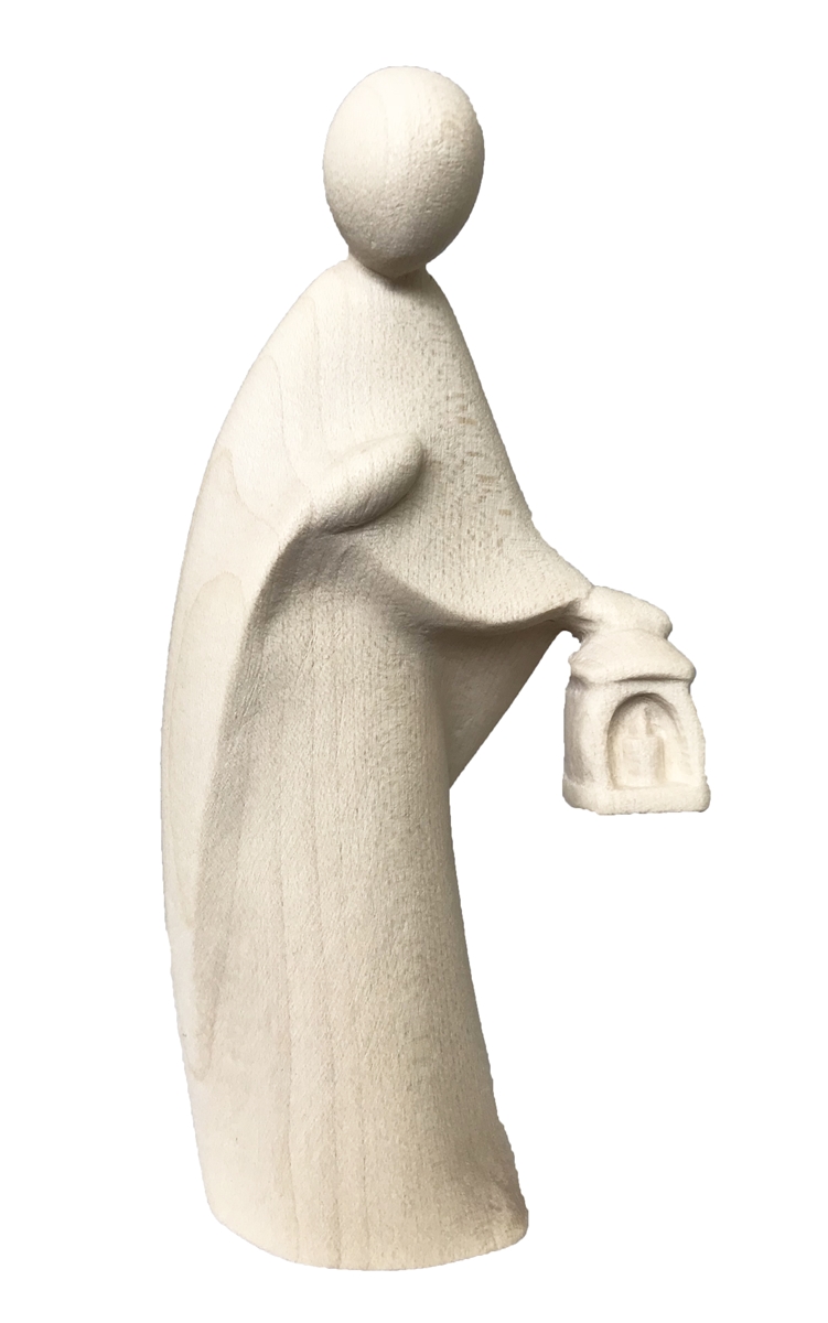 Krippe mit Krippenfiguren Stella Kollektion Natur Heilige Familie Heiligenfigur Holzfigur Holzstatue