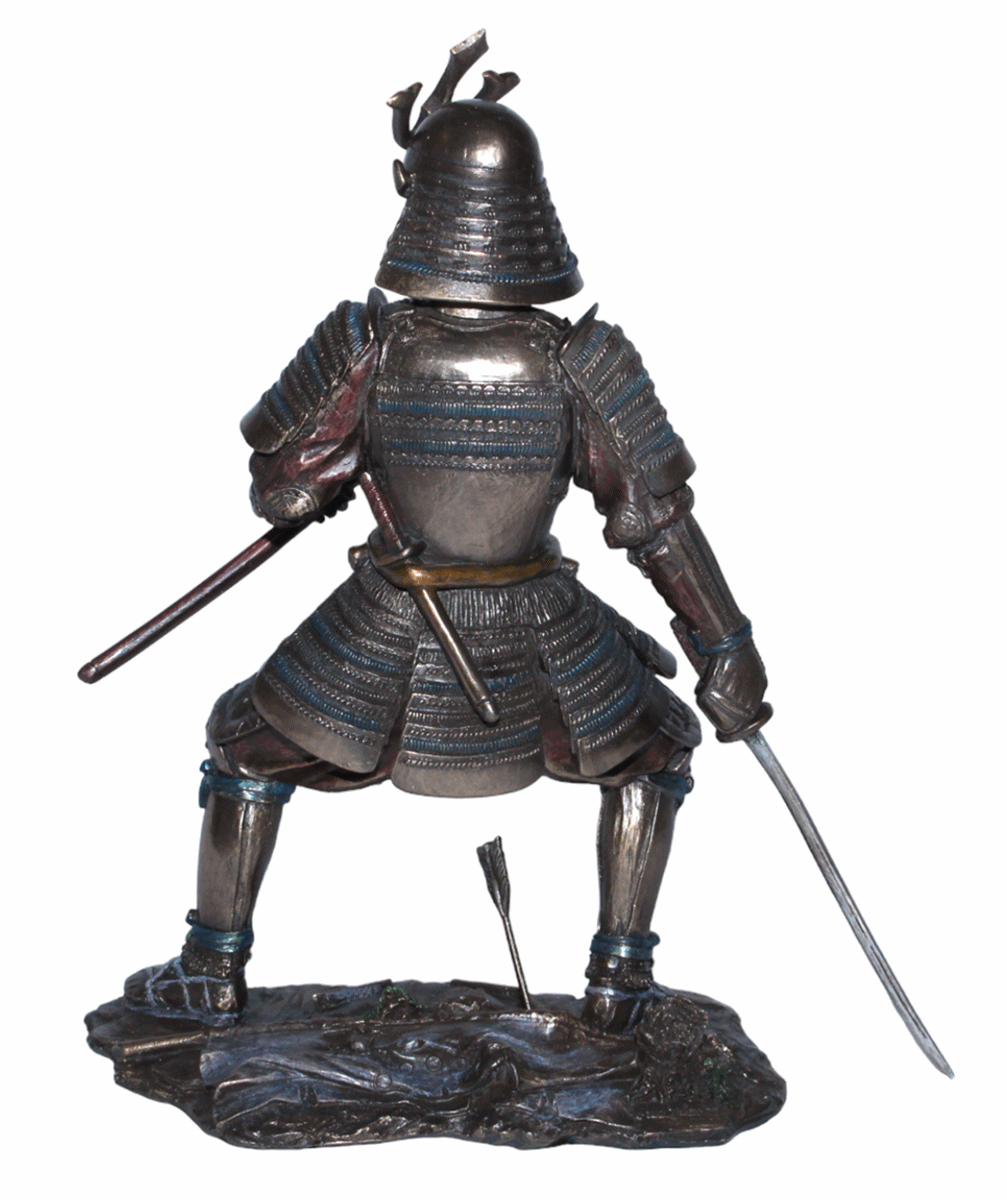 Deko Figur Samurai Art H 23 cm japanischer Krieger in Rüstung mit Schwert Figur