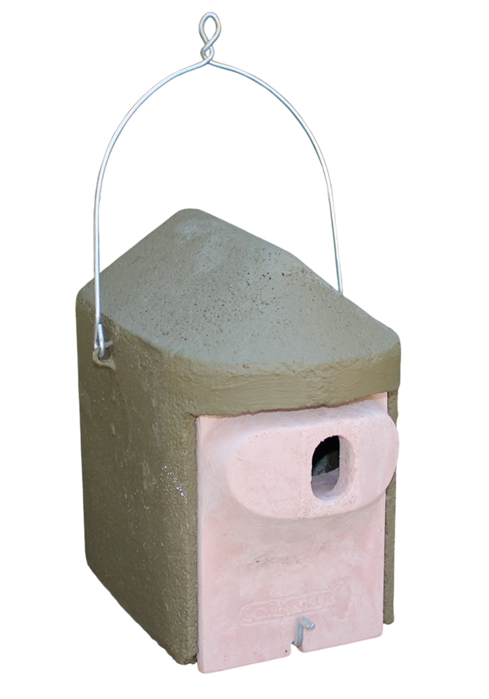 Naturschutzprodukt Nisthöhle Typ 2GR oval grün Flugloch 30 x 45 mm Nisthilfe Katzen- Marderschutz