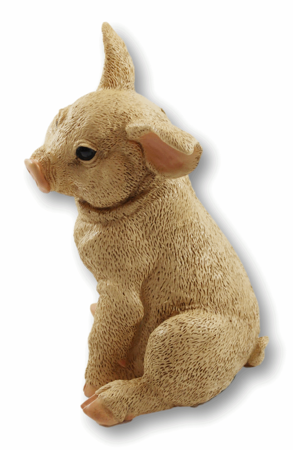 Dekofigur Tierfigur Schwein Ferkel Schweinchen sitzend natur Kollektion Castagna aus Resin H 22 cm