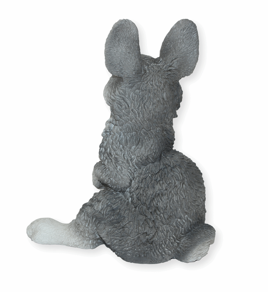 Deko Figur Hase grau sitzend Kollektion Castagna aus Resin/ Kunststein H 22 cm Tierfigur